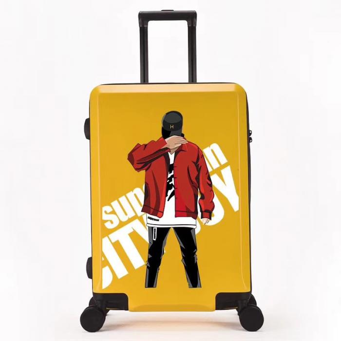 UV Printing Customized DIY picture ABS+PC Trolley suitcase set