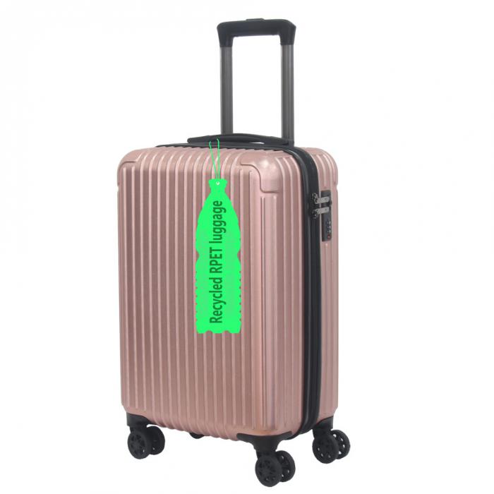 Eco Post-consumer Recycled plastic bottles RPET luggage