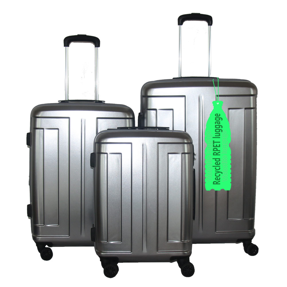 RPET luggage,RPET suitcase,RePET luggage,RePET suitcase,RPET Hard Shell Luggage,RPET Hard Shell Suitcase,Recycled RPET bags and suitcases,RPET hardside luggage,RPET hardside suitcase,RPET luggage manufacturer,RPET luggage Factory