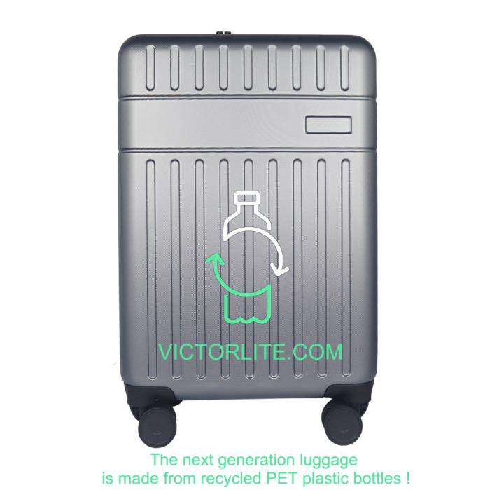 The Next Generation ECO Luggage is made from recycled bottle material