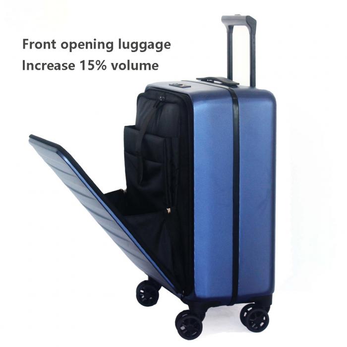 What a useful desgin for front opening luggage, increasing 15 volume